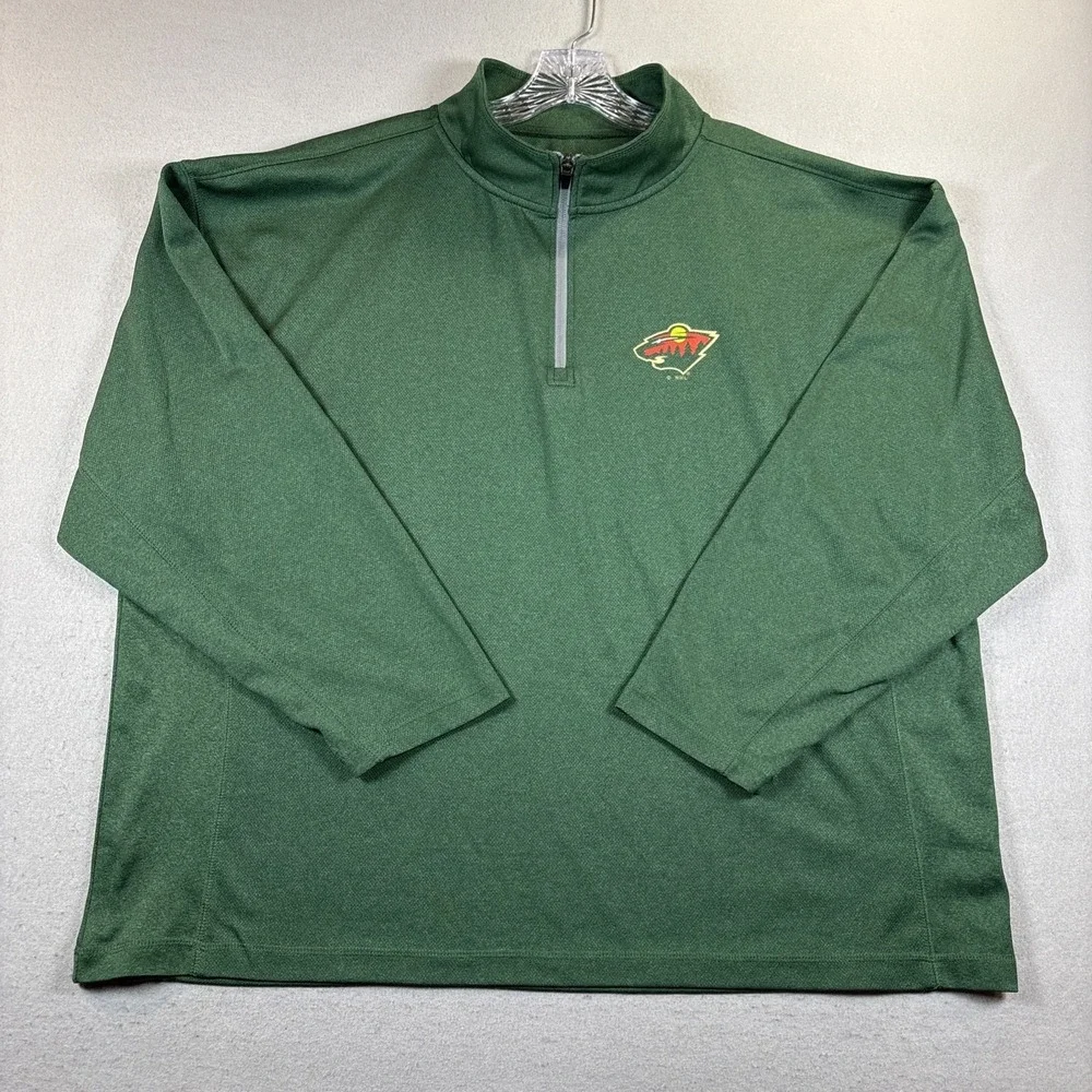 Minnesota Wild NHL Men's Quarter-Zip Lightweight Pullover‎ 2XL 50/52
